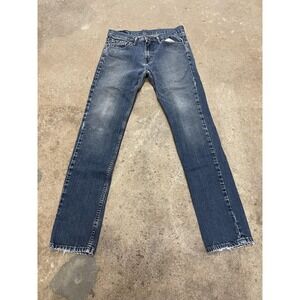 Levis 511 Jeans Mens 32x34 Blue Denim Slim Fit Straight Leg 5-Pocket Zip Fly